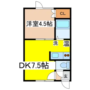 ハイムきもと【1階】の間取り