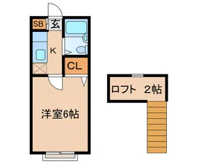 フラワ-コ-ポ【2階】の間取り