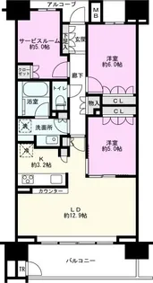 クレヴィア南千住【4階】の間取り