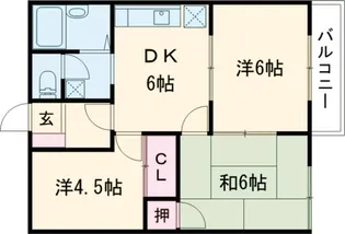 シャトレ泉佐野【2階】の間取り