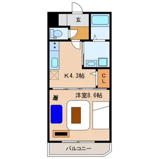 鴨江レジデンス【3階】の間取り