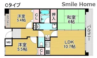 ボヌール御崎【2階】の間取り