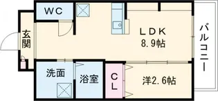 ジーイーオンズ【3階】の間取り