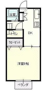 山形県山形市中桜田3【アパート】の間取り
