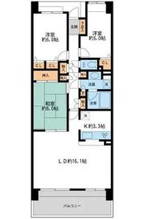 リーベスト西千葉【6階】の間取り