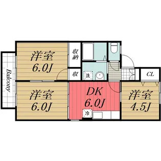 千葉県四街道市大日【アパート】の間取り
