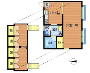 フローラルコートII【2階】の間取り