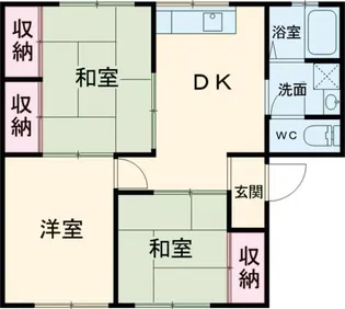 松栄ハイツ【1階】の間取り