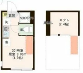 シースカイ平井【2階】の間取り