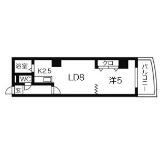 ミラバ札幌中央【8階】の間取り