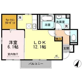 ニュージーコート大村【1階】の間取り