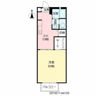 Fコート萩原【1階】の間取り