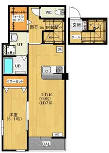 エスタシア【1階】の間取り