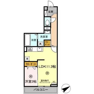 マンダリンフィールド【2階】の間取り