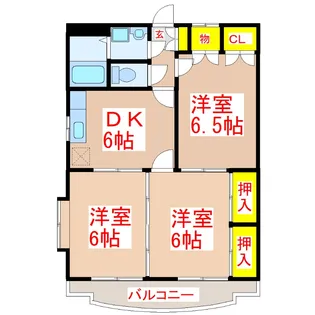 グリーンヒルズ緒方【2階】の間取り