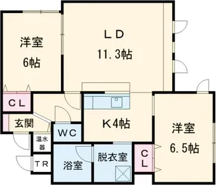 カーサクオーレ【1階】の間取り
