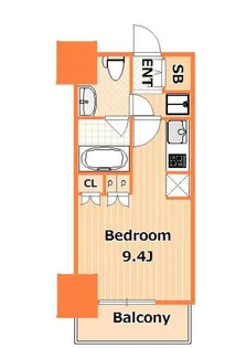 パークアクシス横濱関内SQUARE【8階】の間取り