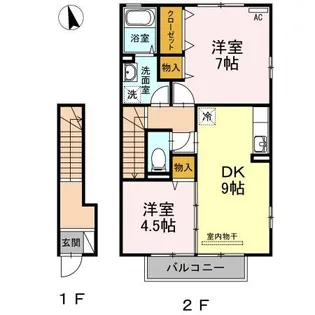 Jコート宇品【2階】の間取り