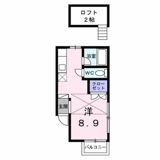 バーン荒町B棟【1階】の間取り