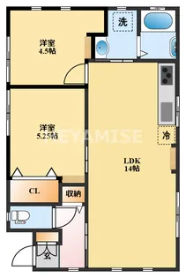 長崎県雲仙市愛野町甲【一戸建】の間取り