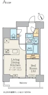 クレストコート門前仲町【2階】の間取り