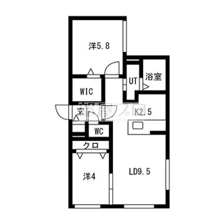 2LDKの間取り画像