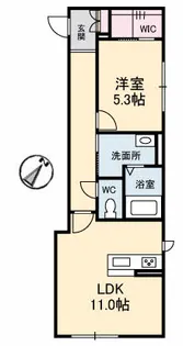 グランツヴィラ大福 B棟【2階】の間取り