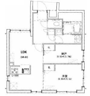 プラティーク品川中延(プラティークシナガワナカノブ)【5階】の間取り