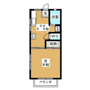 サンシャインW D【1階】の間取り