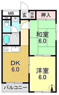 大阪府大阪市平野区平野本町4【マンション】の間取り