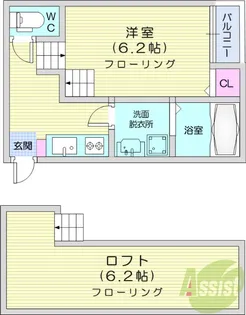 イーストヴィレッジ【2階】の間取り