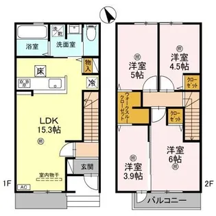 京都府京田辺市松井ケ丘1【一戸建】の間取り