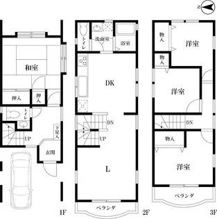 東京都渋谷区本町3【一戸建】の間取り