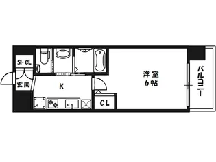 エステムコート梅田茶屋町3ネクスタ【7階】の間取り