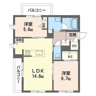 ルアナあざみ野【2階】の間取り