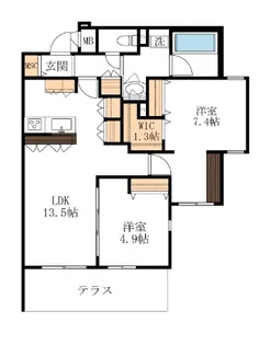 Plumeria【1階】の間取り