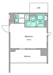 東京都新宿区市谷薬王寺町【マンション】の間取り