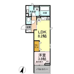 福岡県福岡市西区徳永北【アパート】の間取り