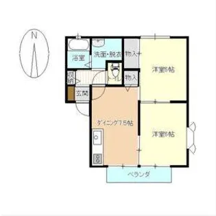 サンハイツアーデルV【1階】の間取り