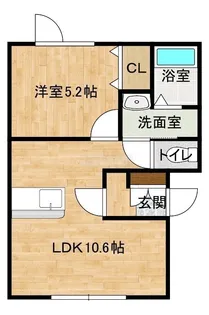 クローバーハウスNo.7【1階】の間取り