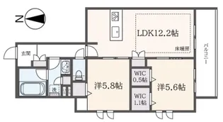 Chloe West【3階】の間取り