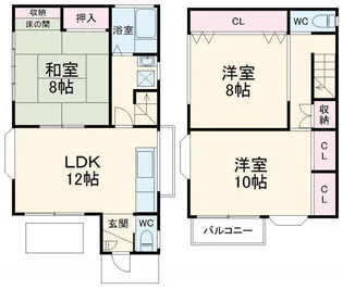 千葉県船橋市八木が谷1【一戸建】の間取り