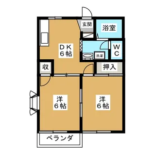 カーサヴェルディ【1階】の間取り