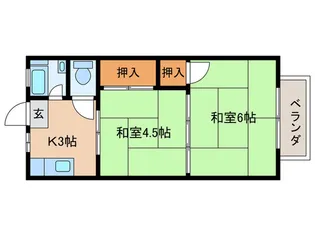 サンシティフジト【2階】の間取り