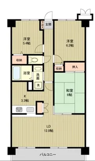 カルムドゥ町田【9階】の間取り