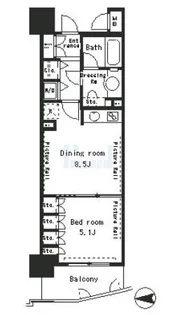パークアクシス四谷ステージ【3階】の間取り