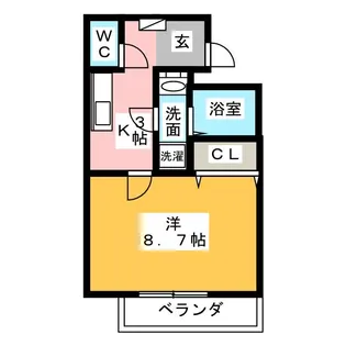 WiLL神領【1階】の間取り