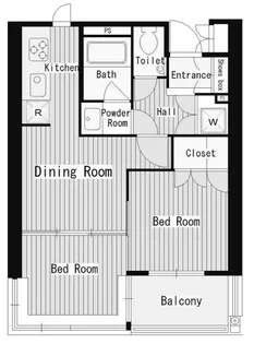 東京都中央区新富2【マンション】の間取り