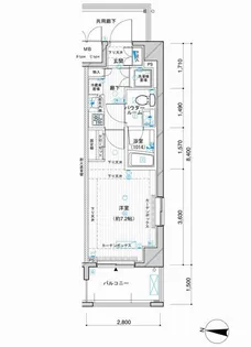 メインステージ押上IV【2階】の間取り