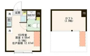ブライト弥生【2階】の間取り